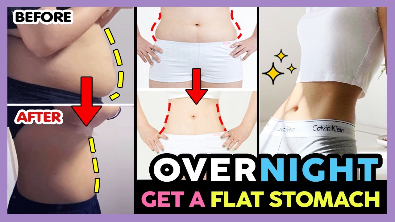 HOW TO GET A FLAT STOMACH OVERNIGHT, LOSE BELLY FAT, GET A SMALL