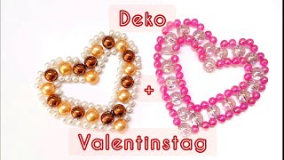 Herz aus Perlen für Valentinstag Heart Ornament// MACH MIT BEADS / Dekoration, Geschenk