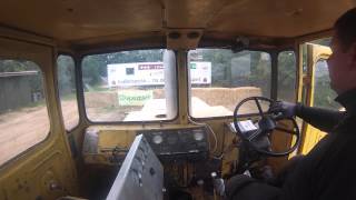 Kirovets K701 pulling. from inside, Gopro Hero 3 silver.