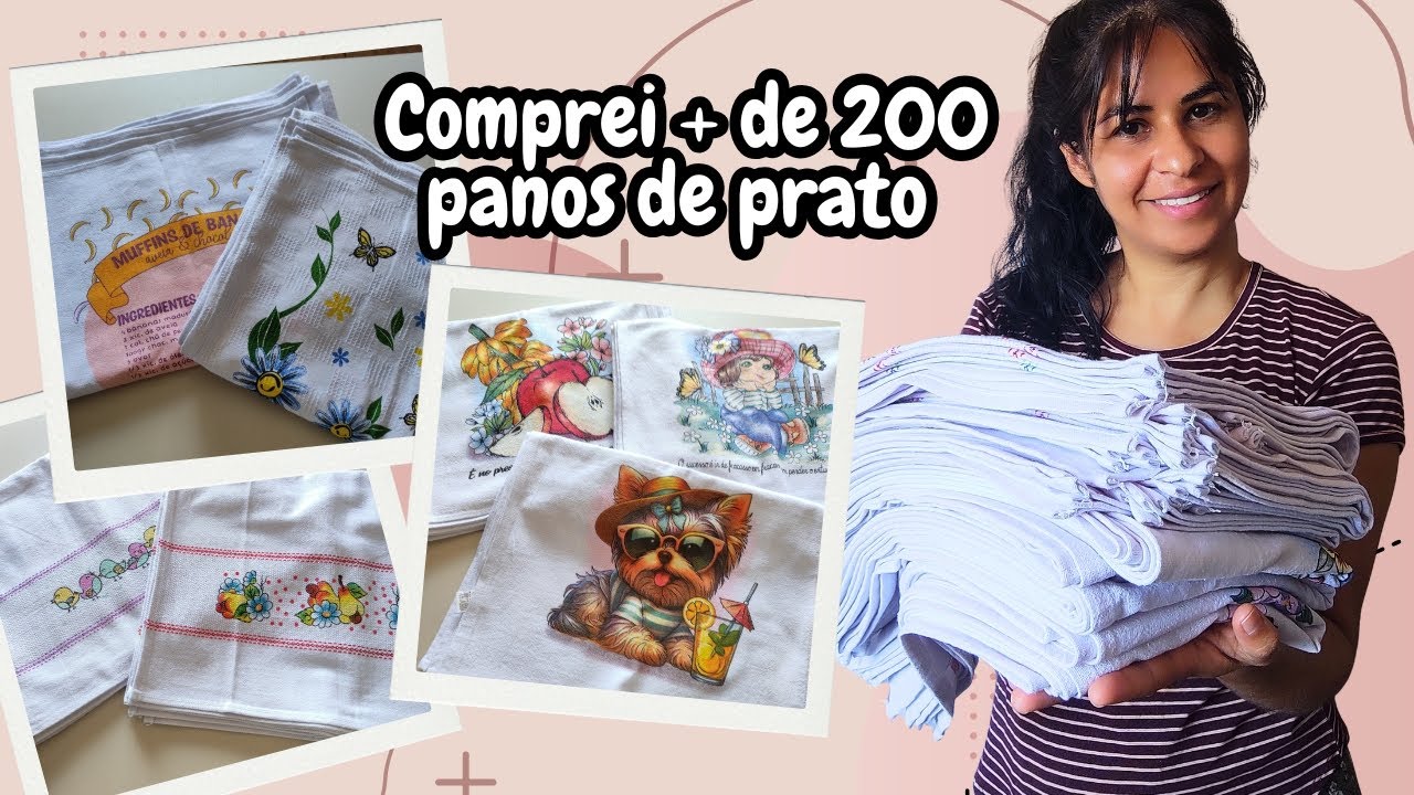Comprei mais de 200 panos de prato Lomaer – Mostrei estampas e falei preço de venda!