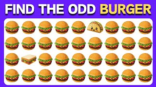 Find the ODD One Out - Junk Food Edition 🍔🍕🍩 30 Emoji Quiz !