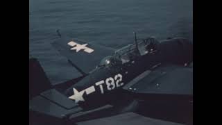 TBM TBF Avenger Carrier Qualification Operations USS Vella Gulf CVE 111 during W