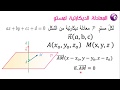 الجداء السلمي | المعادلة الديكارتية لمستوي