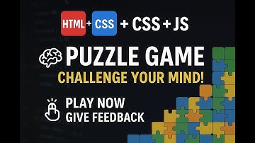 Mind-Twisting Puzzle Game | Built with HTML, CSS & JS | Play Now! #HTML #CSS #JavaScript #puzzlegame