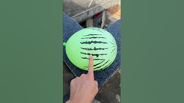 Experiment: Will a water balloon explode if it rolls down a tall building? 💥🎈 #balloon