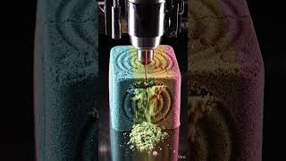 Giant Rainbow Sand Cube Cutting! Oddly Satisfying ASMR Kinetic Sand Slicing 🌈🥪