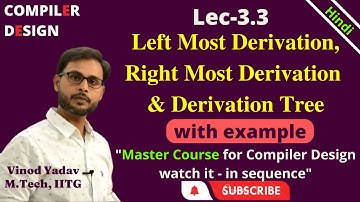 L3.3 | Left most and Right most derivation | Derivation tree