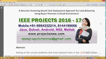 A Heuristic Clustering Based Task Deployment Approach for Load Balancing Using Bayes Theorem in Clou
