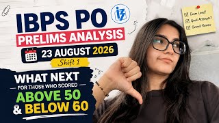 IBPS PO Shift 1 Analysis 🥹📚 | What Next for 50–60 Marks?