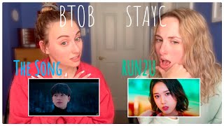 TWINS REACT TO BTOB (비투비) - ‘The Song (노래)’ & STAYC (스테이씨) - ‘RUN2U’  M/Vs! | Honest Opinions