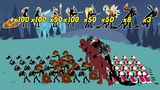 How to destroy the KING ZOMBIES army with SAVAGE skin?  Stick War Custom Battle | STICK MASTER