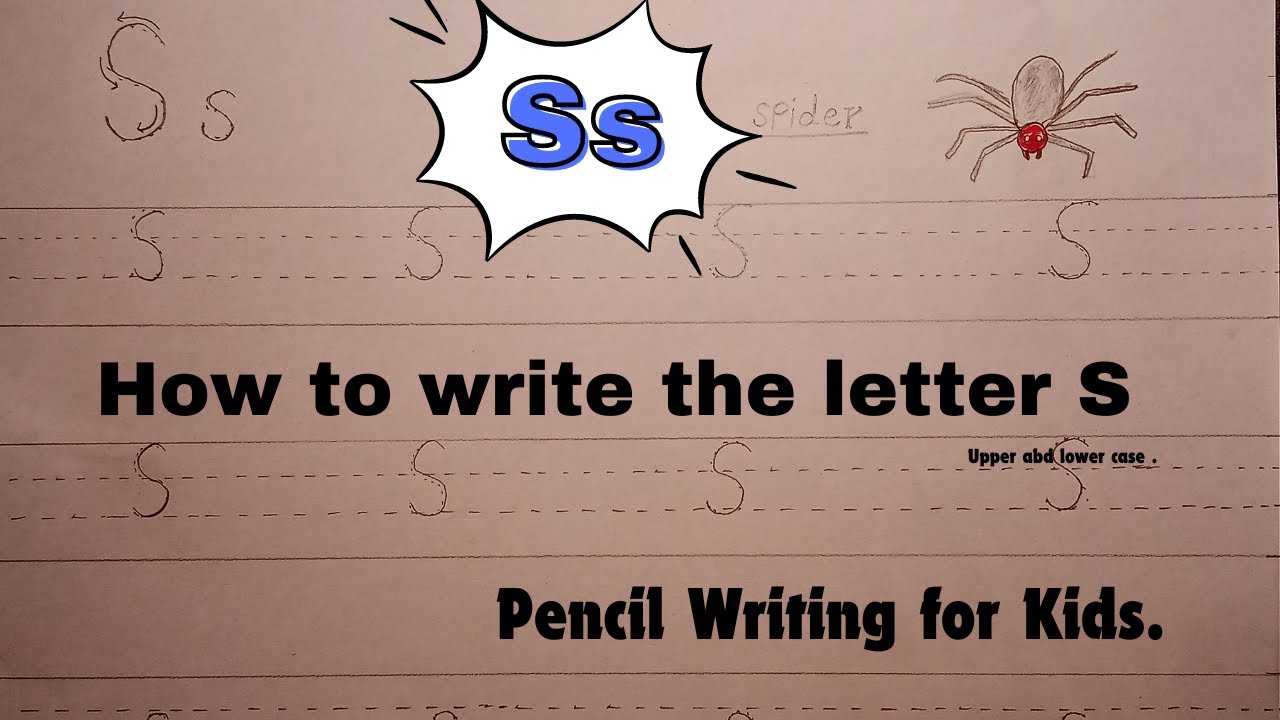 learn to trace the letter S | Trace the letters with pencil | learn to ...