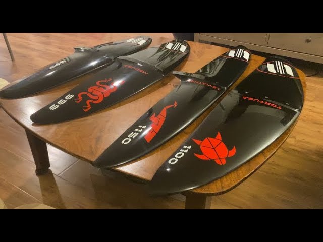 Wingfoil Sabfoil front foil comparison 899,999,1100 & 1150 - YouTube