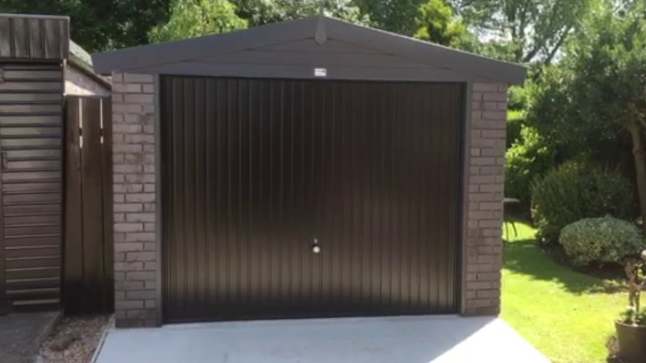 NEW Graphite Grey Concrete Sectional Garage from Online Garages YouTube
