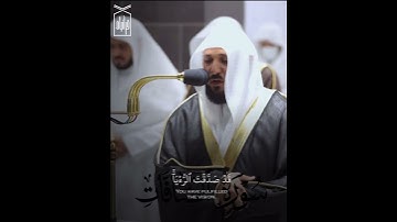 ﴿قالَ يا بُنَيَّ إِنّي أَرى فِي المَنامِ أَنّي أَذبَحُكَ﴾ من سورة الصافات للشيخ ماهر المعيقلي 🤍.