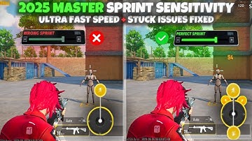 PUBG MOBILE PERFECT SPRINT SENSITIVITY 💯 | Joystick Ultra Fast Speed - Fix Joystick Glitch 🔥