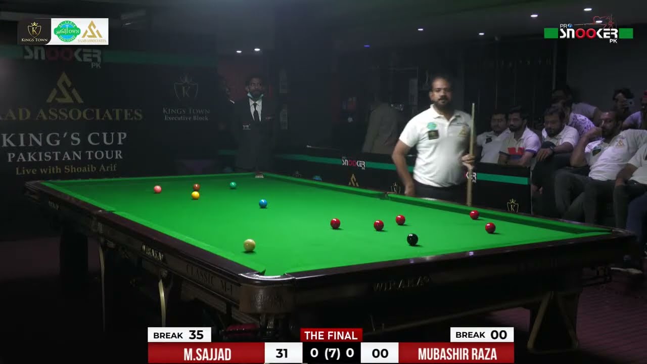 Muhammad Sajjad vs Mubashir raza King's Cup | Pro Snooker Pakistan Tour 4 |LIVE with Shoaib Arif