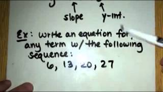Arithmetic Sequences Linear Equations 2