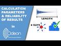 Calculation parameters and reliability of results - ODEON tutorial