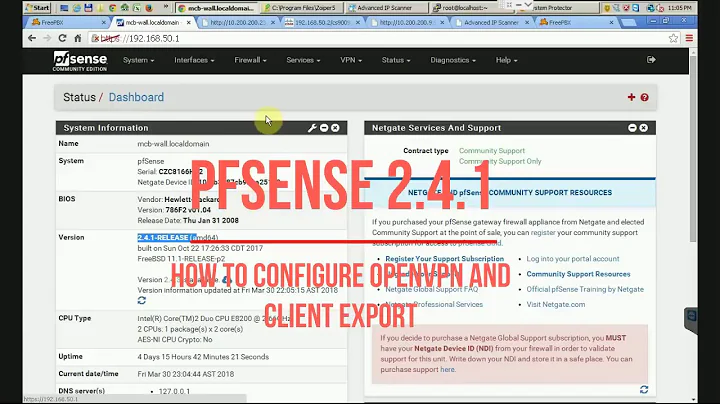 How to Configure OpenVPN & Client Export  PFsense 2.4.1