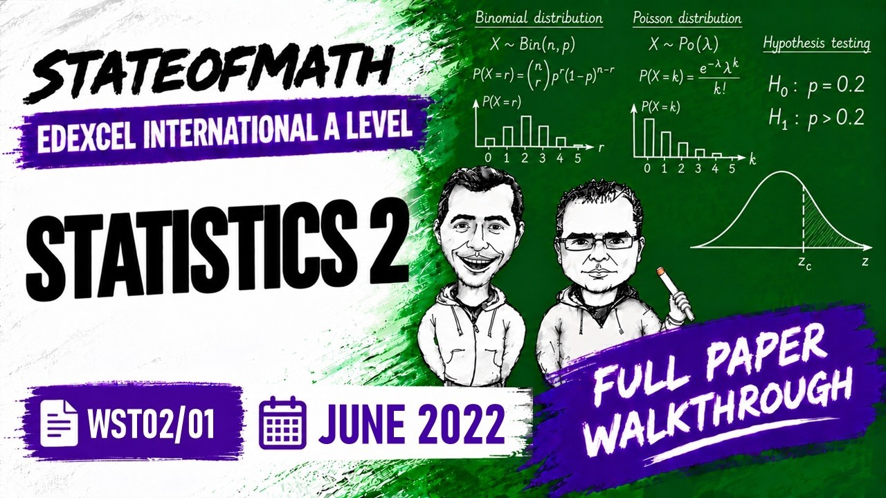 Edexcel IAL Maths - Statistics S2 - June 2022 - YouTube