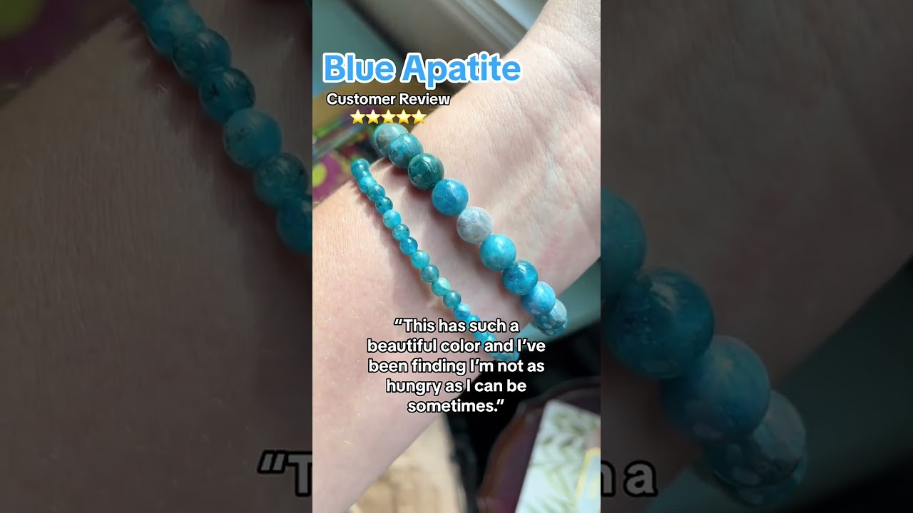Blue Apatite Crystal Bracelet Energy 