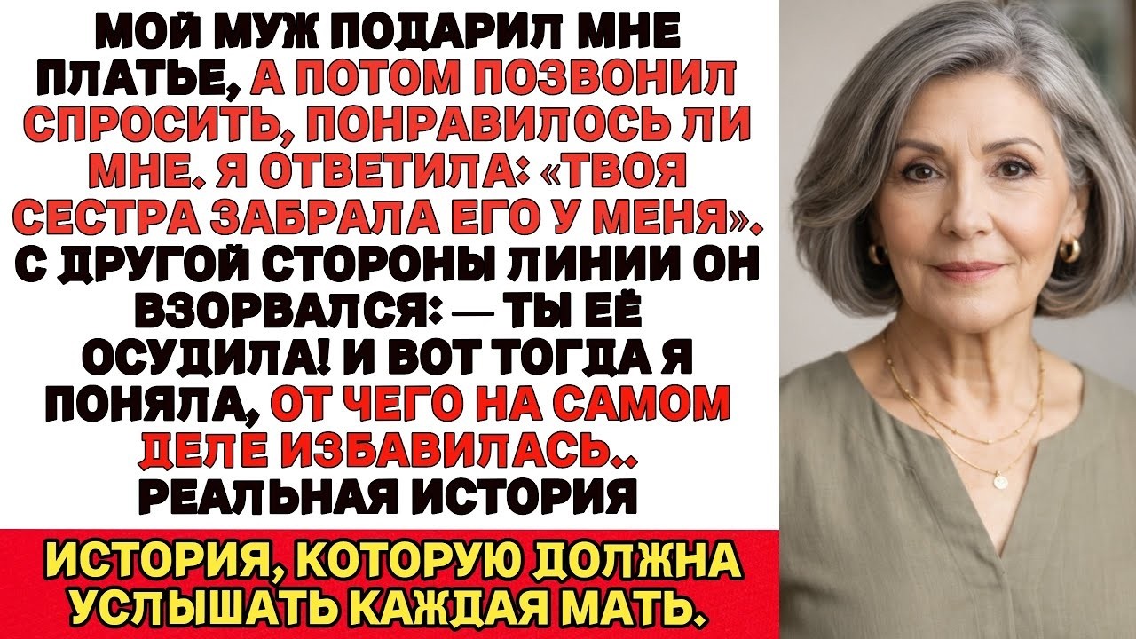 Муж подарил мне платье,его сестра отобрала его у меня, а его реакция… добила меня.