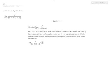 lim x 5- x^2/((x-5)(3-x))