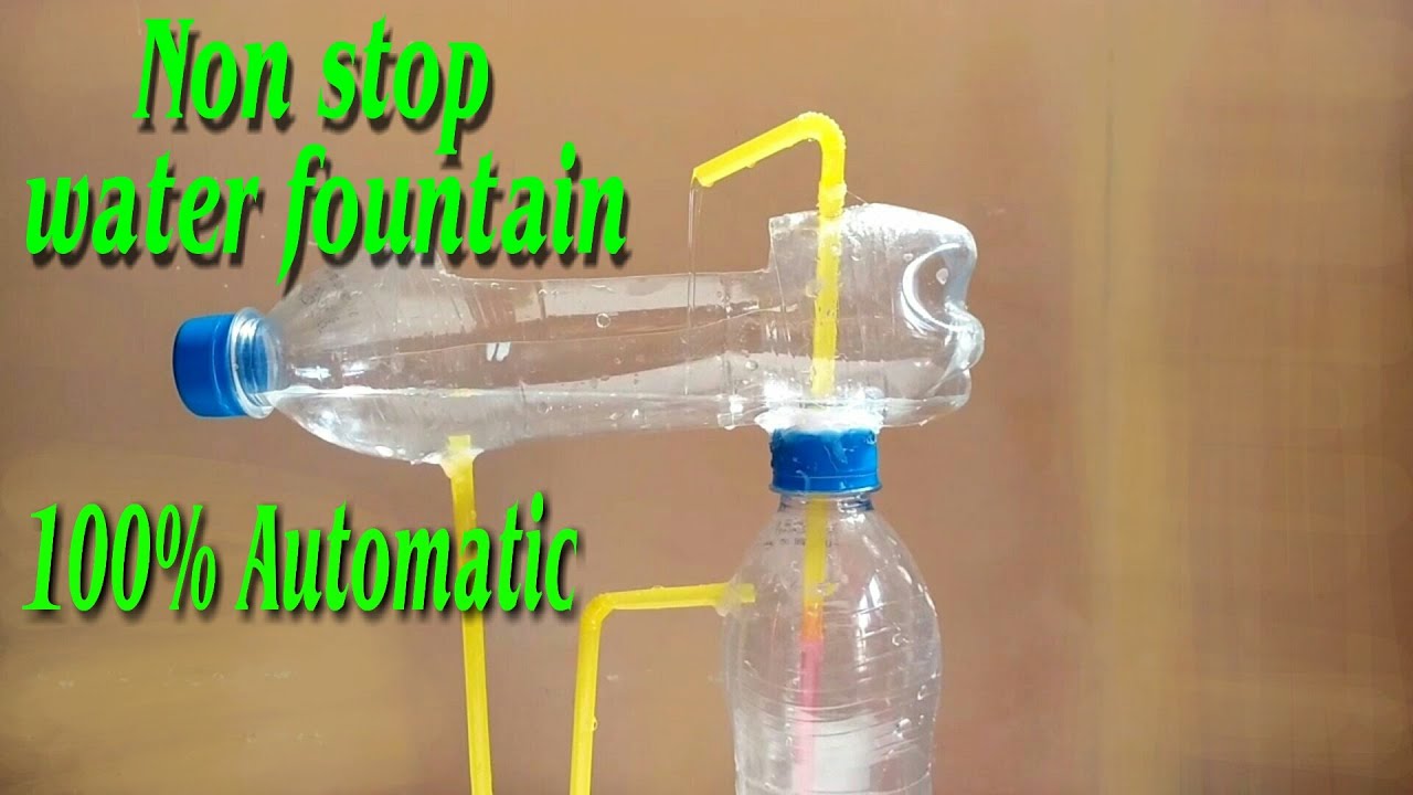 How to make a non stop heron's fountain with plastic bottles. YouTube