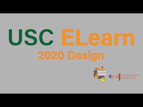 USC ELearn 2020 design