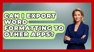 Can I Export Word Formatting to Other Apps? | Docs and Sheets Pro News