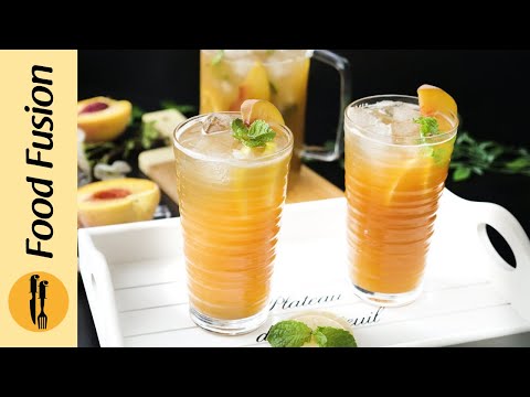 Peach Ginger Iced Green Tea Recipe By Food Fusion