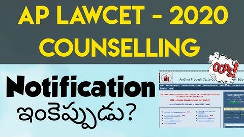AP LAWCET -2020 COUNSELLING UPDATE | By Krishna