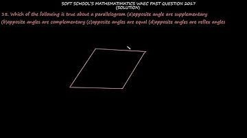 WAEC Mathematics Past Question OBJ(2017) Q16 - Q20