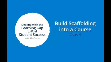 Build Scaffolding into a Course | WebAssign