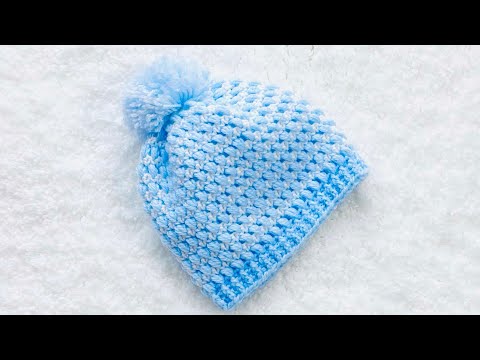 crochet-bean-stitch-winter-baby-beanie-hats---easy---preemie-up-to-18m-by-crochet-for-baby-#147