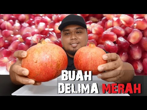 Buah Delima Merah - Pomegranate - Cara Aku Potong dan Cara Makan Buah Delima