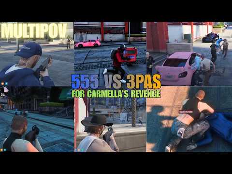 555 vs 3Pas: Carmella wants Jon's Eyebrows & Standoff Turns to Shootout | NOPIXEL 4.0 GTA RP