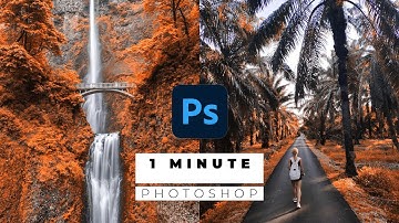 1-Minute Photoshop | Add These 2 Layers to Make Orange Color Effect in Photoshop #photoshoptutorial