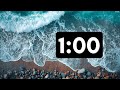 1 Minute Timer for Calm 🌊 | Gentle Wave Sounds &amp; Relaxing Music for Quiet Reflection
