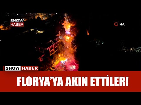 Galatasaraylı taraftarlar, şampiyonluğun ardından Florya'ya akın etti