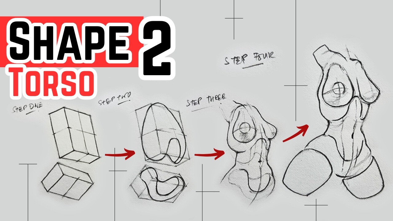 Female Torso Drawing Made Easy | Learn with Simple Shapes