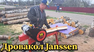 Дровакол электрический кинетический Janssen CR-18T. Как проколоть дрова в домашних условиях.