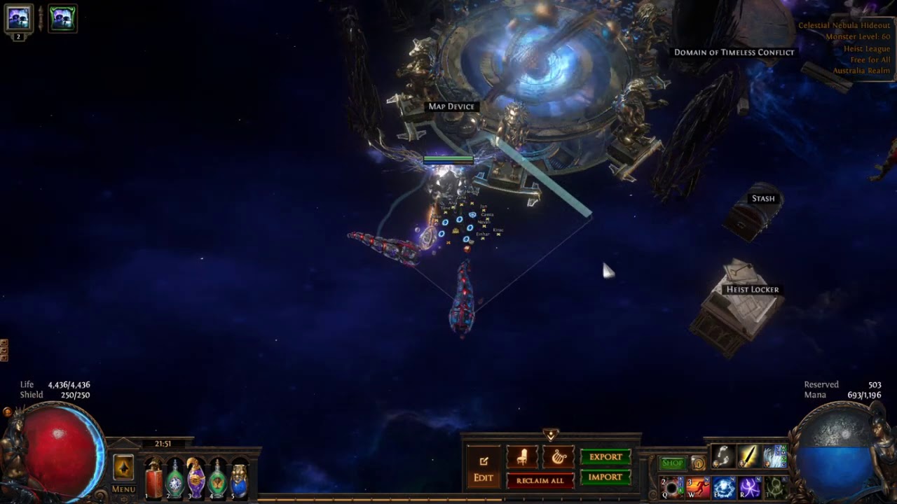 Harbinger Orb On T16 Path Of Exile - High Investment Mapping In Heist, Using Delirium Orbs To  Farm Enchanted Helms - Youtube