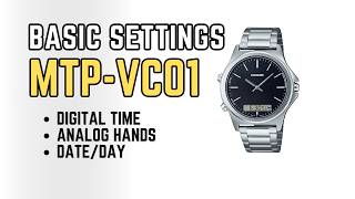 Basic Settings Casio MTP-VC01: Digital Time, Analog Hands, Calendar Date / Day screenshot 5