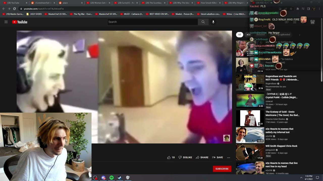 xQc Reacts to 'xQc vs Ninja'