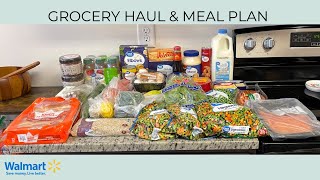 GROCERY HAUL & MEAL PLAN | BUDGET FRIENDLY | WALMART GROCERY PICKUP | FAMILY OF TWO