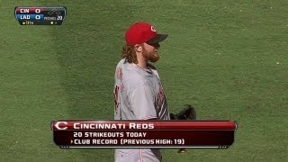 CIN@LAD: Reds strike out 20 for new franchise record