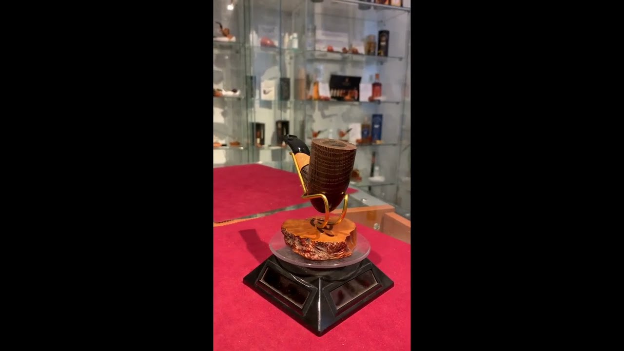 Pipa Paronelli Bog Oak 5000 anni half bent fatta a mano - www.paronellipipe.com