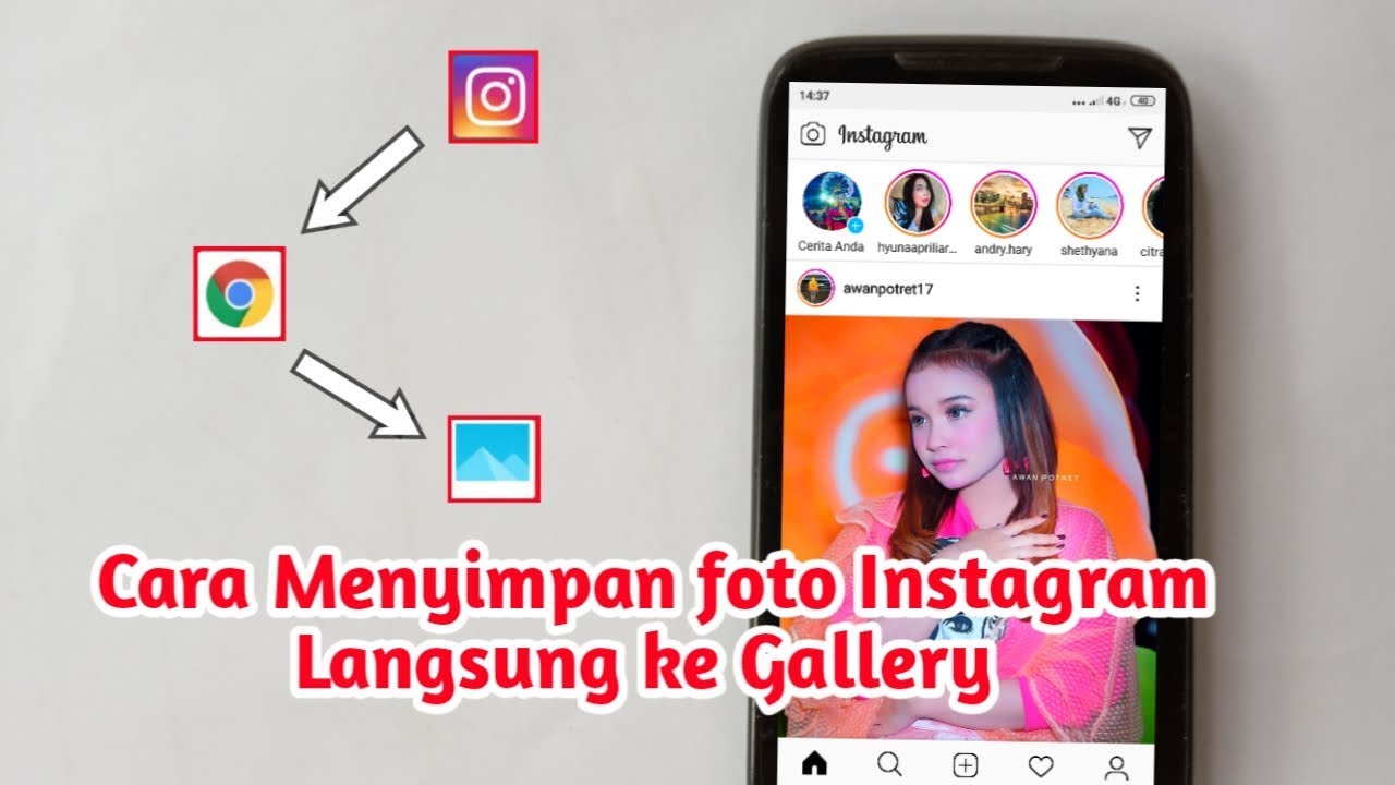 Cara Menyimpan foto Instagram langsung ke gallery YouTube